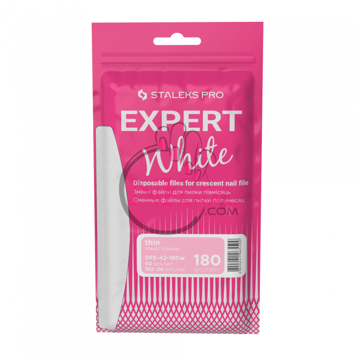 Набір змінних файлів для пилки Expert 40 Staleks, 180 грит, 50 шт білі